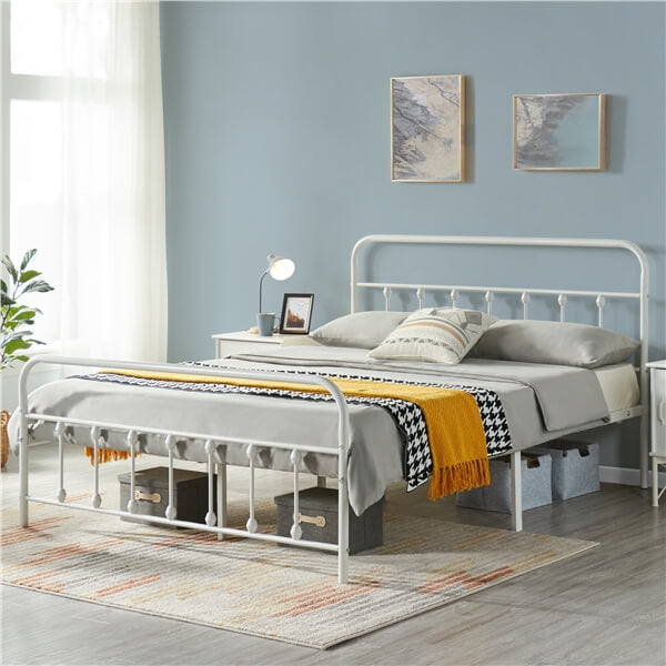 Yaheetech Classic Victorian Style Metal Platform Bed Frame
