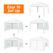 Yaheetech 10x10ft Canopy with Sidewall