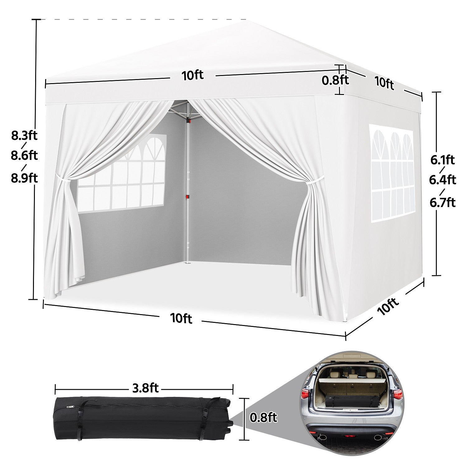 Yaheetech 10x10ft Canopy with Sidewall — yaheetech.shop
