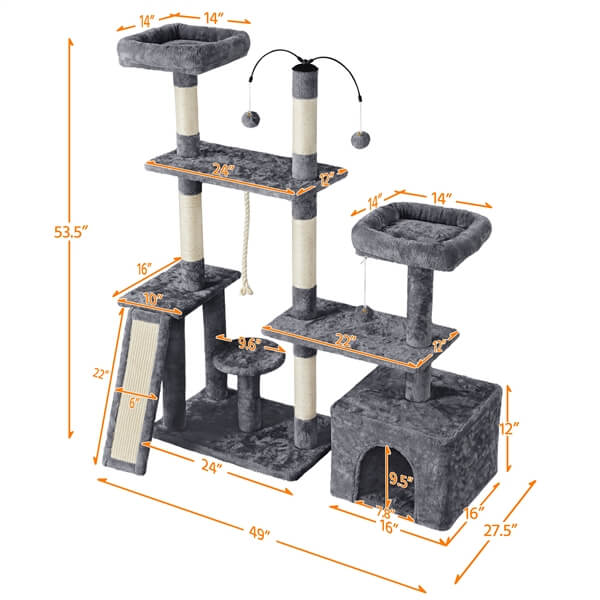 Multilevel Plush Cat Tree 