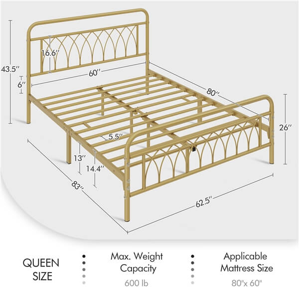  Queen Size Metal Bed Frame