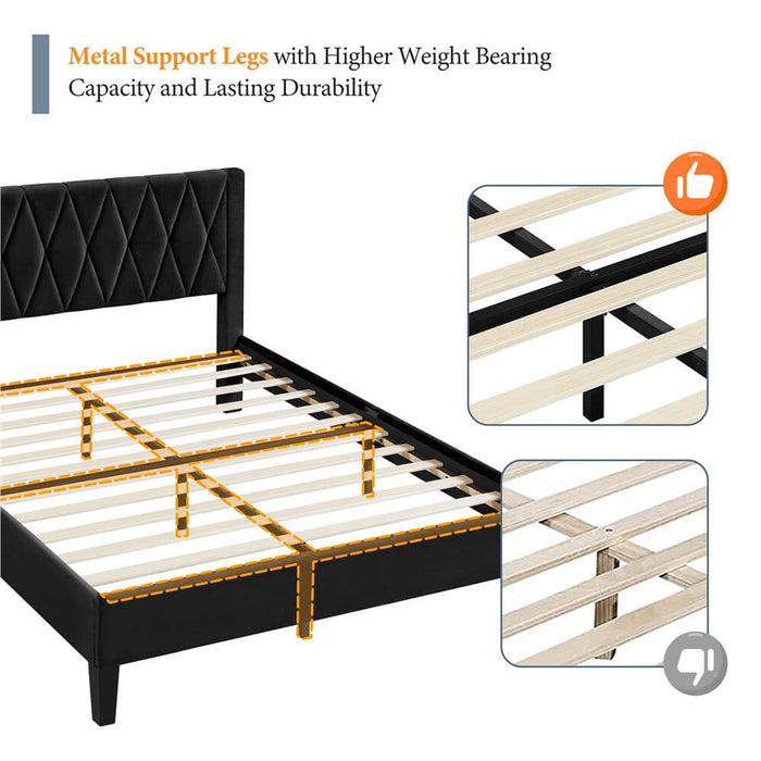 Queen Upholstered Bed Frame