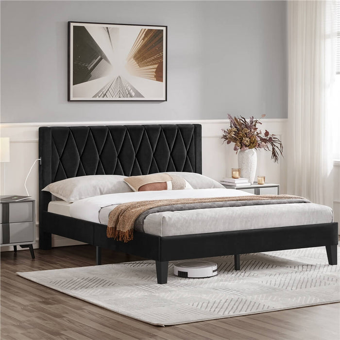 Queen Upholstered Bed Frame