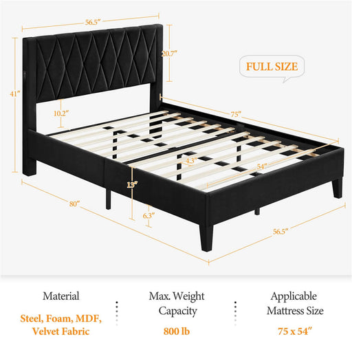  Full Upholstered Bed Frame