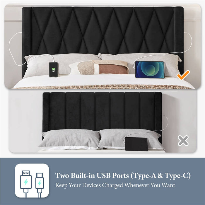  Full Upholstered Bed Frame