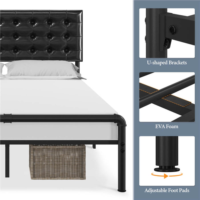 Queen Size Metal Platform Bed