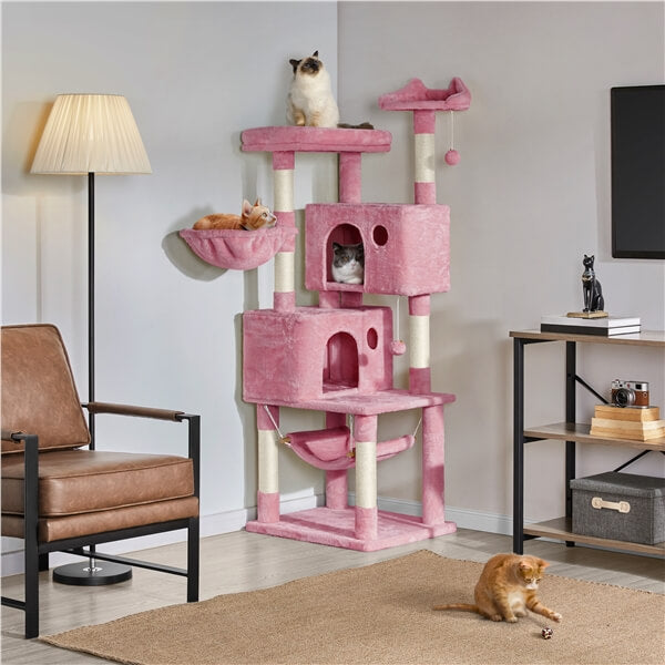 Yaheetech Plush Multi-level Large Cat Tower inch —