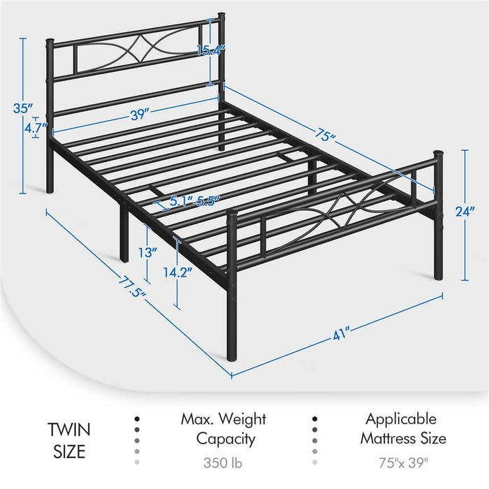 yaheetech queen bed frame instructions
