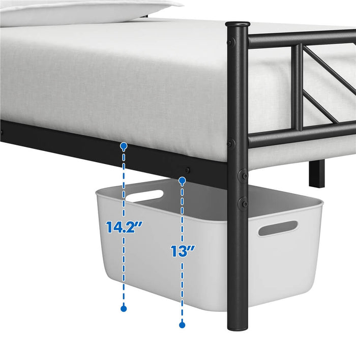 Yaheetech Twin Minimalist Metal Platform Bed