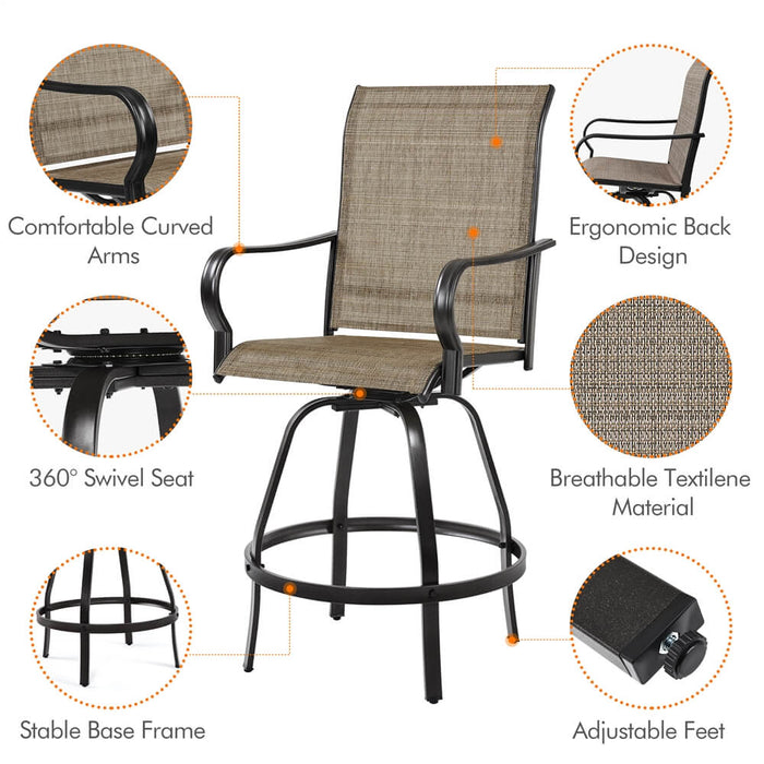 2pcs Swivel Bar Stools
