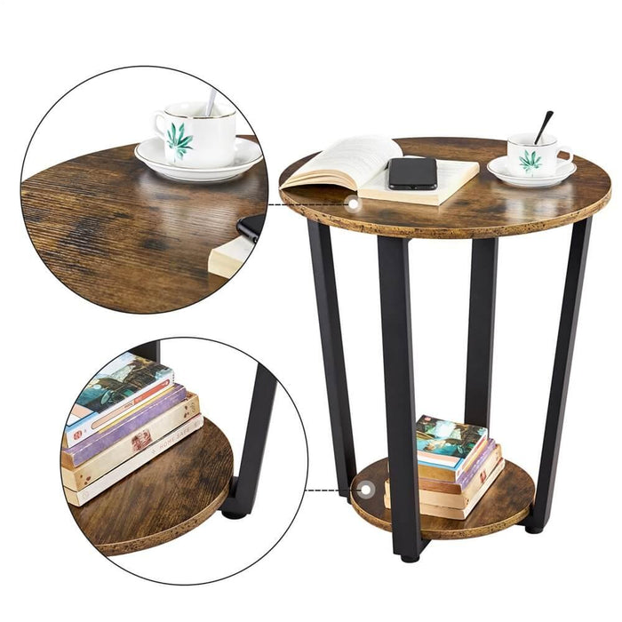 Yaheetech Industrial Round Side Table