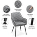 Yaheetech Dining Chairs Gray 2PCS