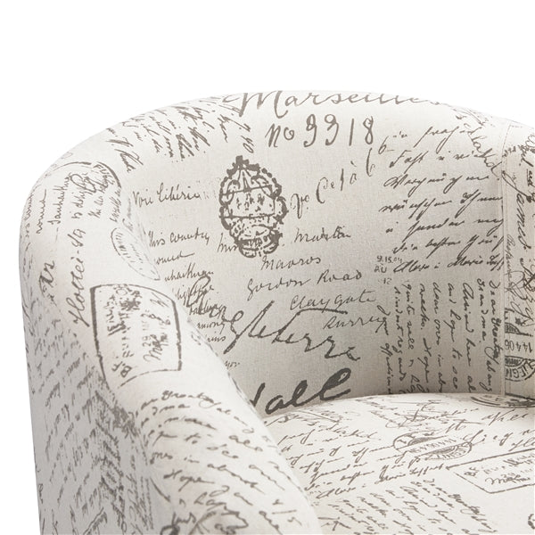 Fabric Club Chair and Ottoman Set