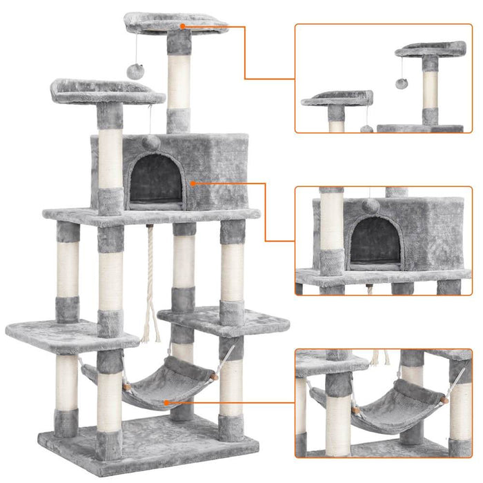 Yaheetech Cat Tree Tower 62.2 Inch