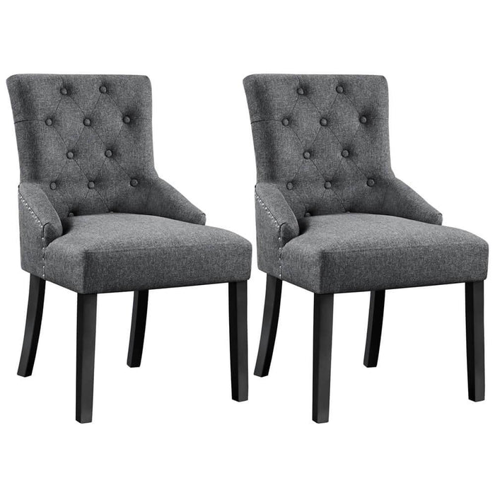 Yaheetech Dining Chairs Gray 2Pcs