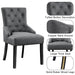 Yaheetech Dining Chairs Gray 2Pcs