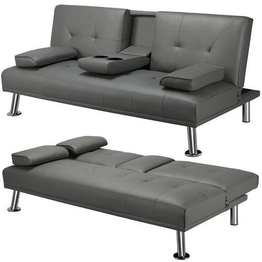 Yaheetech Sofa Bed Brown/Gray