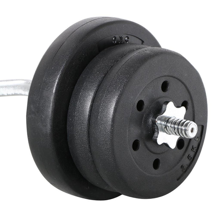 Olympic Curl Bar with 25kg Weight Plates