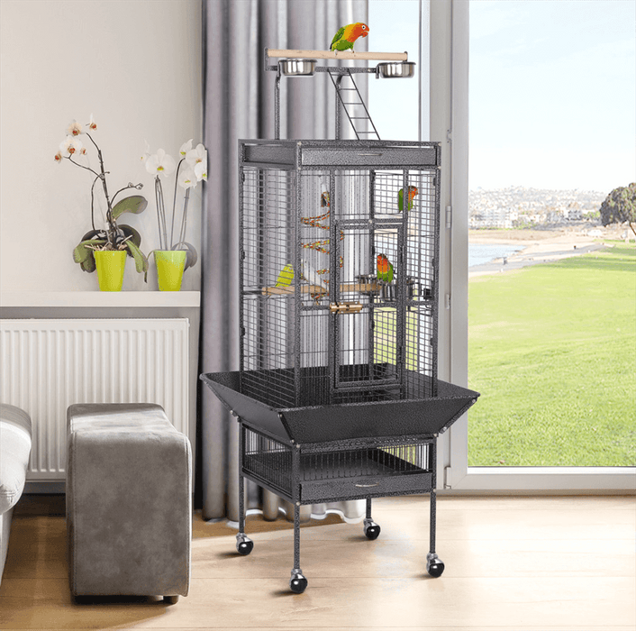 Yaheetech 61-inch Parrot Cage with Play Top