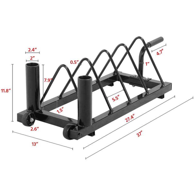 Yaheetech Horizontal Plate and Olympic Bar Rack — yaheetech.shop