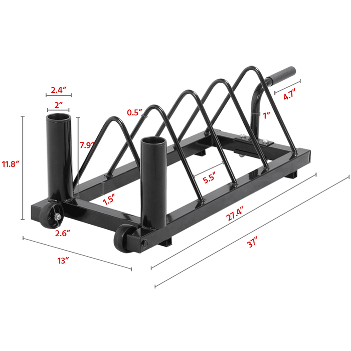 Horizontal Plate and Olympic Bar Rack