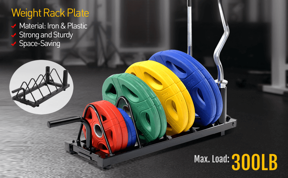 Horizontal Plate and Olympic Bar Rack