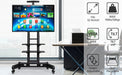 Yaheetech Height Adjustable Mobile TV Stand