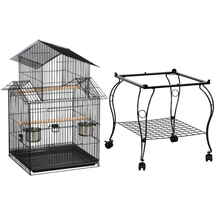 Yaheetech 55-inch Triple Roof Rolling Bird Cage