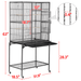 Yaheetech Large Parrot Cage 63 Inch