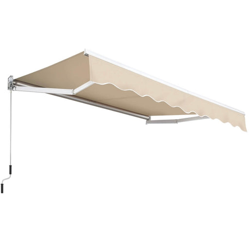 Yaheetech 8 × 6.5 Ft Manual Retractable Patio Awning