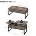 Yaheetech 47 Inch Two-Way Lift Top Coffee Table