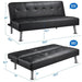 black leather sleeper sofa