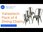 set of four wooden dining chairs
