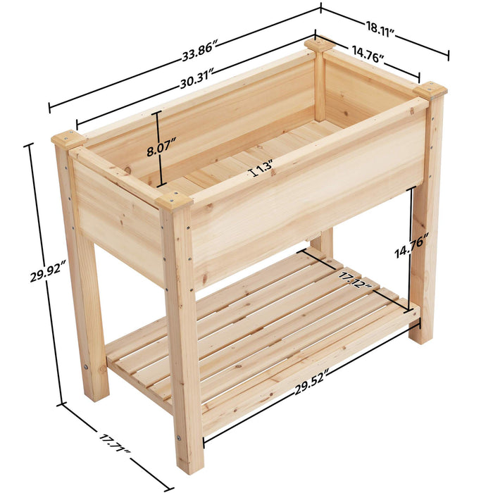 Yaheetech Wooden Raised Garden Bed