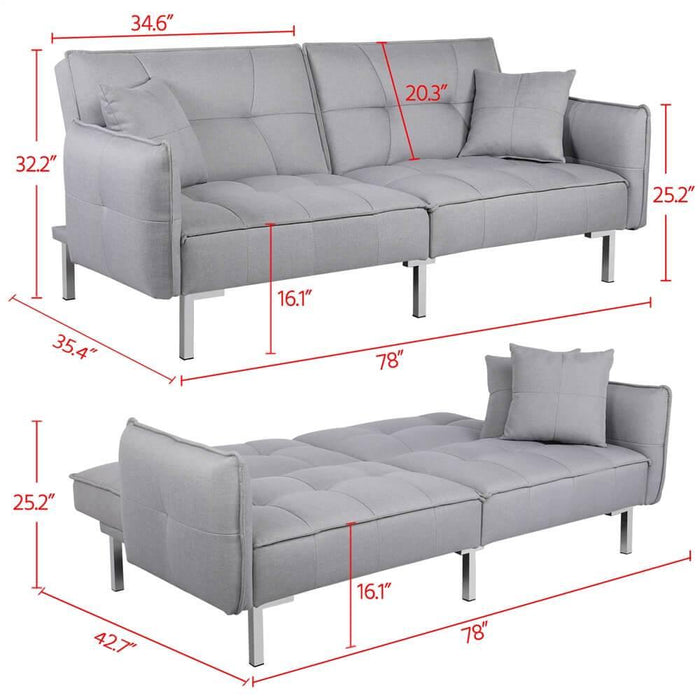 Yaheetech Sofa Bed Gray