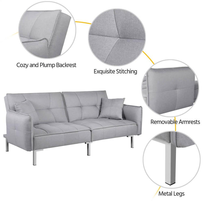 Yaheetech Sofa Bed Gray