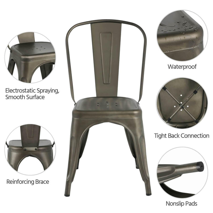 18 Inch Metal Dining Chair