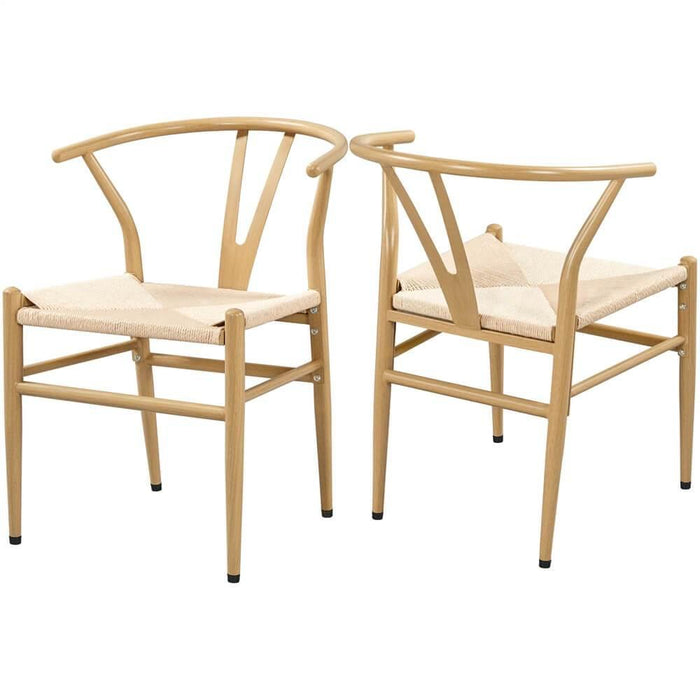 Yaheetech Weave Arm Chair 2pcs