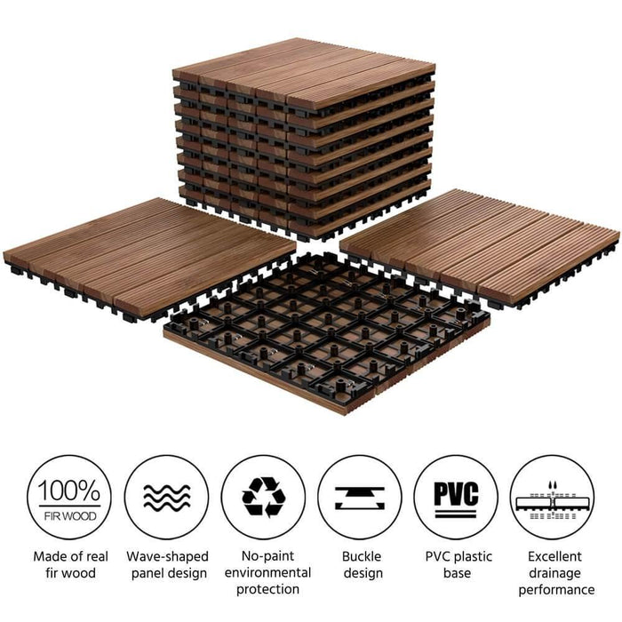 11pcs Wood Flooring Tiles